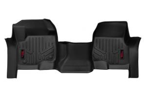 Rough Country Heavy Duty Floor Mats Bench Seat Quick Easy Instalation Spill Saver Lip All Weather Protection Front - M-5117