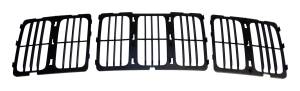 Crown Automotive Jeep Replacement - Crown Automotive Jeep Replacement Grille Front Smooth Black Finish Includes 3 Grille Sections  -  68143073AC - Image 2