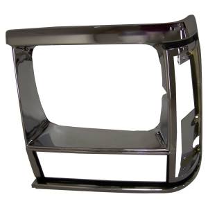Crown Automotive Jeep Replacement - Crown Automotive Jeep Replacement Headlamp Bezel Left Black/Chrome  -  55034079 - Image 2