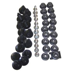 Crown Automotive Jeep Replacement - Crown Automotive Jeep Replacement Fender Flare Hardware Kit Front Incl. 2 U-Clip Nuts/14 Push-In Fasteners/18 Nuts/12 Screws  -  5AGFRKIT - Image 2