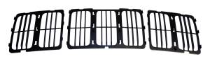 Crown Automotive Jeep Replacement Grille Front Smooth Black Finish Includes 3 Grille Sections  -  68143073AC