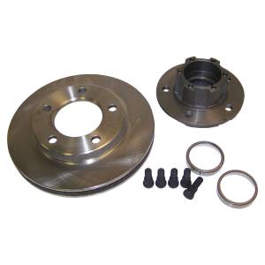 Crown Automotive Jeep Replacement Hub And Rotor Assembly Front w/6-Bolt Caliper Plate 1-1/8 in. Wide Thick Rotor  -  J5356183