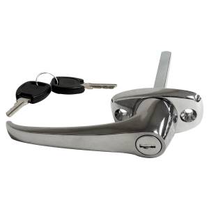 Crown Automotive Jeep Replacement - Crown Automotive Jeep Replacement Exterior Door Handle Incl. Lock Cylinder Chrome  -  J8128461 - Image 2