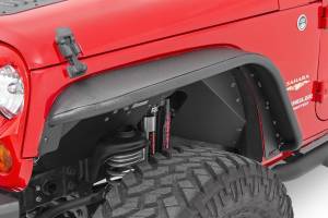 Rough Country - Rough Country Tubular Fender Flares Front 8 in. Wide Steel Satin Black Incl. Hardware Pair - 10531 - Image 2