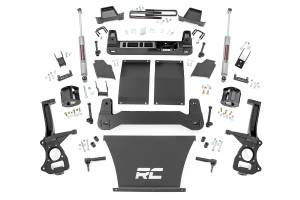 Rough Country Suspension Lift Kit 6 in. Includes Front/Rear Cross Member Skid Plate Cast Steel Knuckles Precision Laser Cut Materials Fabricated Blocks Valved N3 Series Shock Absorbers - 21731