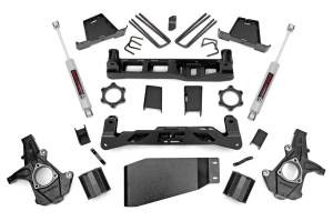 Rough Country - Rough Country Suspension Lift Kit 6 in. Laser-Cut Lifted Knuckles Front/Rear Cross Member Fabricated Anti-Wrap Lift Blocks Includes N3 Series Shocks - 23630 - Image 1