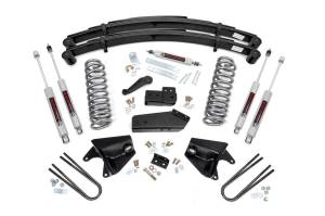 Rough Country - Rough Country Suspension Lift Kit 4 in. Lifted Coil Springs Radius Arm Drop Brackets I-Beam Drop Brackets Power Steering Pitman Arm - 520B30 - Image 1