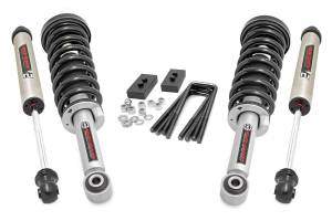 Rough Country Leveling Lift Kit 2 in. w/V2 Shocks and Lifted Struts Head Turning Aluminum Leveling Spacer T6061 Billet Aluminum Upper Control Arm And The Strut Suitable For 35 in. Tires - 56871