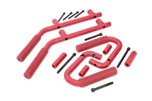 Rough Country - Rough Country Grab Handle Front and Rear Solid Steel Red Set - 6503RED - Image 2