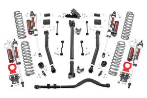 Rough Country Suspension Lift Kit Adjustable 3.5 in. Includes Front / Rear Coil Springs Vertex Reservoir Shocks w/Control Arms - 90950