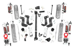 Rough Country Suspension Lift Kit 6 in. Incl. Front/Rear Progressive Rate Coil Springs Control Arm Drop Brackets Pitman Arm Track Bar Bracket Bump Stop Spacers Brake Line Brackets - 91250