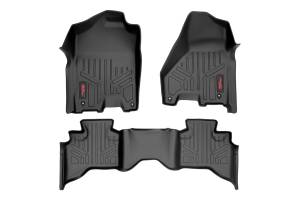 Rough Country Heavy Duty Floor Mats Front And Rear 3 pc. Full Console - M-31212