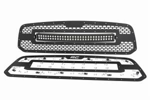 Rough Country - Rough Country Laser-Cut Mesh Replacement Grille Incl. 30 in. Black Series Dual Row Led Light Bar Grille Brackets Installation Hardware Black Powdercoat - 70199 - Image 3