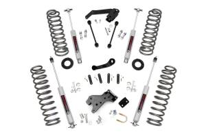 Rough Country Suspension Lift Kit 4 in. Lifted Coil Springs Coil Correction Plates N3 Series Shocks 18 mm. Spring Loaded Piston Rod 36kN Tensile Strength Metallic Silver Paint - 68130