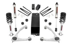 Rough Country Suspension Lift Kit w/Shocks 3.5 in. Lift Incl. Upper Control Arms Rear N3 Struts And V2 Monotube Stock Cast Steel - 19471