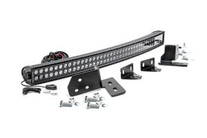 Rough Country Cree Black Series LED Light Bar 40 in. Dual Row 19020 Lumens 240 Watts Spot/Flood Beam Ip67 Ratings Incl. Wire Harness Switch Hidden Bumper Mount - 70682