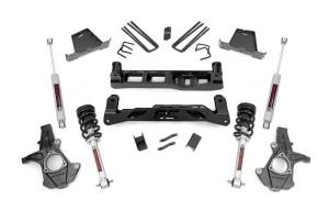 Rough Country Suspension Lift Kit w/Shocks 7.5 in. Lift Incl. Lifted Struts Rear N3 Shocks - 26331