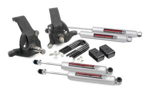 Rough Country - Rough Country Suspension Lift Kit 3 in. Lift Spindles 2 in. Lift U-Bolt - 52830 - Image 1