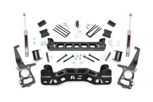 Rough Country - Rough Country Suspension Lift Kit 4 in. w/N3 Shocks 1/4 in. Thick Plate Steel w/Laser-Cut Logo Lifted Knuckles Strut Spacers Front / Rear Crossmembers Brackets w/Hardware - 57231 - Image 2