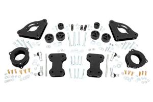 Rough Country Suspension Lift Kit 2 in. Front Rear Strut Spacers Laser Cut Powder Coated Black - 62100