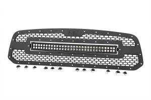 Rough Country - Rough Country Laser-Cut Mesh Replacement Grille Incl. 30 in. Black Series Dual Row Led Light Bar Grille Brackets Installation Hardware Black Powdercoat - 70199 - Image 2