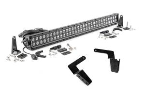 Rough Country - Rough Country Cree Black Series LED Light Bar 30 in. Dual Row 14400 Lumens 180 Watts Spot/Flood Beam IP67 Rating Incl. Hidden Bumper Mount - 70652 - Image 1