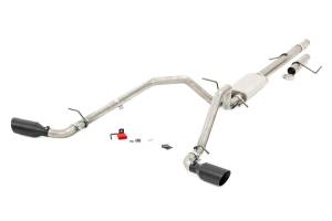 Rough Country Performance Exhaust System Dual Outlet Polished Stainless Steel w/Black Tips - 96008