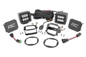 Rough Country - Rough Country Black Series LED Fog Light Kit Incl. Two-2 in. Lights 2880 Lumens 36 Watts Spot Beam IP67 Rating - 70630 - Image 2