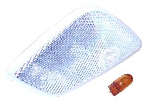 Crown Automotive Jeep Replacement Side Marker Light Left Clear Lens w/Amber Bulb  -  55155629ABC