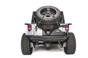 Tire & Wheel - Spare Tire Carrier - Fab Fours - Fab Fours Spare Tire Carrier Uncoated/Paintable Slant Back Tire Carrier [AWSL] - JK2070-B