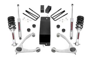 Rough Country - Rough Country Suspension Lift Kit 3.5 in. Premium N3 Series Shocks Rubber Bushings Metallic Silver Paint POM Ball Joints Forged Upper Control Arms Includes Fabricated Rear Blocks - 27731 - Image 2
