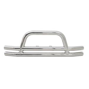 Smittybilt Front Bumper w/Hoop Stainless Steel No Drill Installation - JB48-FS