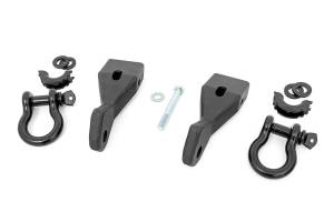 Rough Country Tow Hook To Shackle Conversion Kit Standard D-ring Rubber Isolators Steel Construction Powder Coated Black Includes Installation Instructions - RS156