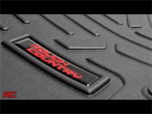 Rough Country - Rough Country Heavy Duty Floor Mats Front/Rear Semi Flexible Black Series Made Of Ultra Durable Polyethylene Textured Surface Front Row Bench Style - M-21612 - Image 3