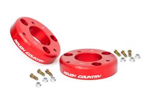 Rough Country Front Leveling Kit 2 in. Front Lift Incl. Strut Extensions Hardware Red Billet Aluminum - 569RED