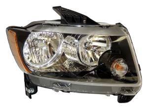 Crown Automotive Jeep Replacement Head Light Right w/Halogen Bulbs w/Black Bezels Includes Bulbs  -  68171214AB