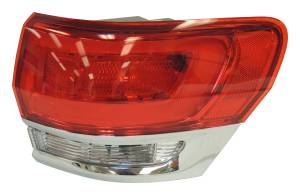 Crown Automotive Jeep Replacement Tail Light Assembly Right w/Chrome Bezel  -  68110016AD