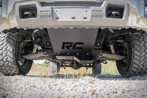 Rough Country Heavy Duty Front Skid Plate Package For Use w/5 6 7.5 in. Knuckle Lift Kits Incl. Front Skid Plate Lower Driver Skid Plate Lower Passenger Skid Plate Hardware - 222