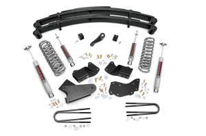 Rough Country - Rough Country Suspension Lift Kit w/Shocks 4 in. Lift Incl. Coil Springs Radius Arm/I-Beam Drop Brkt. Pitman Arm Leaf Springs U-Bolts Hardware Front and Rear Premium N3 Shocks - 48030 - Image 1