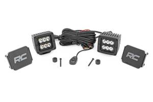 Rough Country - Rough Country Black Series LED Fog Light Kit Incl. Two-2 in. Lights 2880 Lumens 36 Watts Spot Beam IP67 Rating - 70062 - Image 2