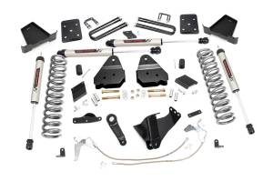 Rough Country Suspension Lift Kit 6 in. w/V2 Series Shocks Lifted Coil Springs Stainless Steel Braided Brake Lines Brackets Bumpstop Spacers Includes Hardware - 56670