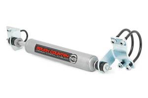 Rough Country Steering Stabilizer Designed To Restrain Bump Steer And Front End Vibration Chrome Hardened 18 mm. Piston Rod - 8737530