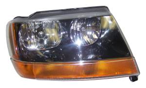 Crown Automotive Jeep Replacement Head Light Assembly Right w/o Leveling Device Incl. Bulbs/Harness  -  55155128AB