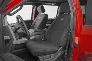 Rough Country - Rough Country Seat Cover Set Incl. Front Seat Cover [2] Headrest Covers Neoprene Black - 91016 - Image 3