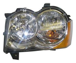 Crown Automotive Jeep Replacement Head Light Assembly Left w/o HID Bulbs  -  55157483AE
