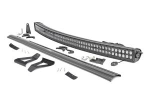 Light Bars & Accessories - Light Bar Mounts - Rough Country - Rough Country LED Light Bar Windshield Mounting Brackets 50 in. Black Series Curved LED Upper - 70072