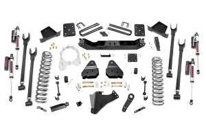 Rough Country Suspension Lift Kit 6 in. Radius Arm Drop Brackets Lifted Coil Springs Anti Wrap Rear Blocks w/4-Link Adjustable Lower Control Arms Includes N2.0 Series Shock OVLD - 56050