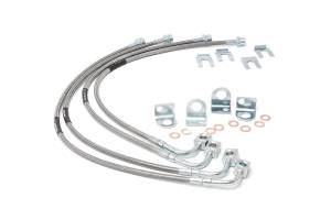 Rough Country - Rough Country Stainless Steel Brake Lines 4-6 in. Lift Front and Rear - 89716 - Image 1