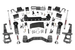 Rough Country - Rough Country Suspension Lift Kit 6 in. Lifted Knuckles Drop Brackets Sway-Bar Brake Line Drive Shaft Spacer 1/4 in. Thick Plate Steel Fabricated Blocks Includes N3 Shocks - 55731 - Image 2