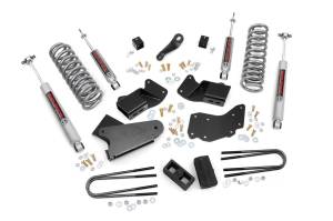 Rough Country Suspension Lift Kit w/Shocks 4 in. Lift Incl. Coil Springs Radius Arm/I-Beam Drop Brkt. Pitman Arm Blocks U-Bolts Hardware Front and Rear Premium N3 Shocks - 43530